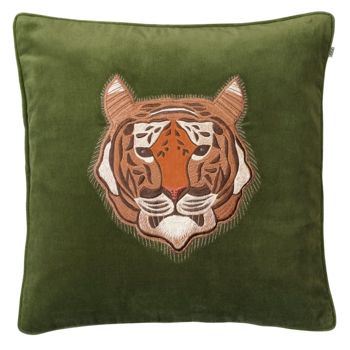 Embroidered Tiger Kissenbezug 50 x 50cm - Cactus green - Chhatwal & Jonsson