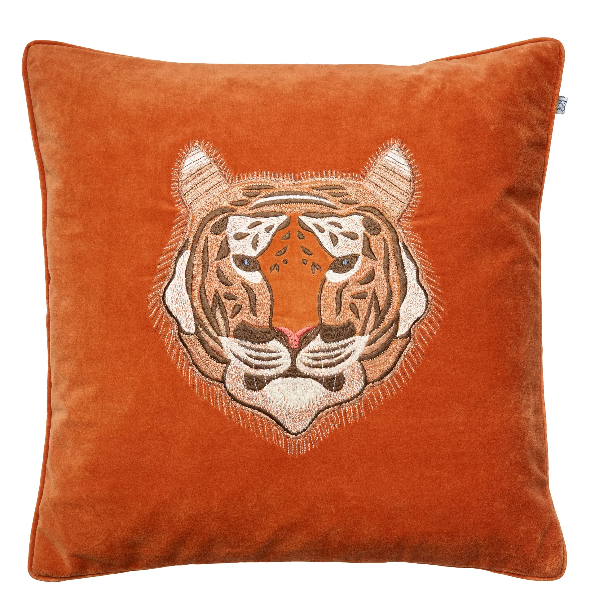 Embroidered Tiger Kissenbezug 50 x 50cm, Orange Chhatwal & Jonsson