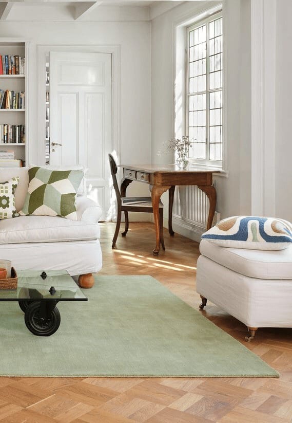Godavari Kissenbezug 50x50 cm, Heaven blue-aqua-sand-offwhite Chhatwal & Jonsson