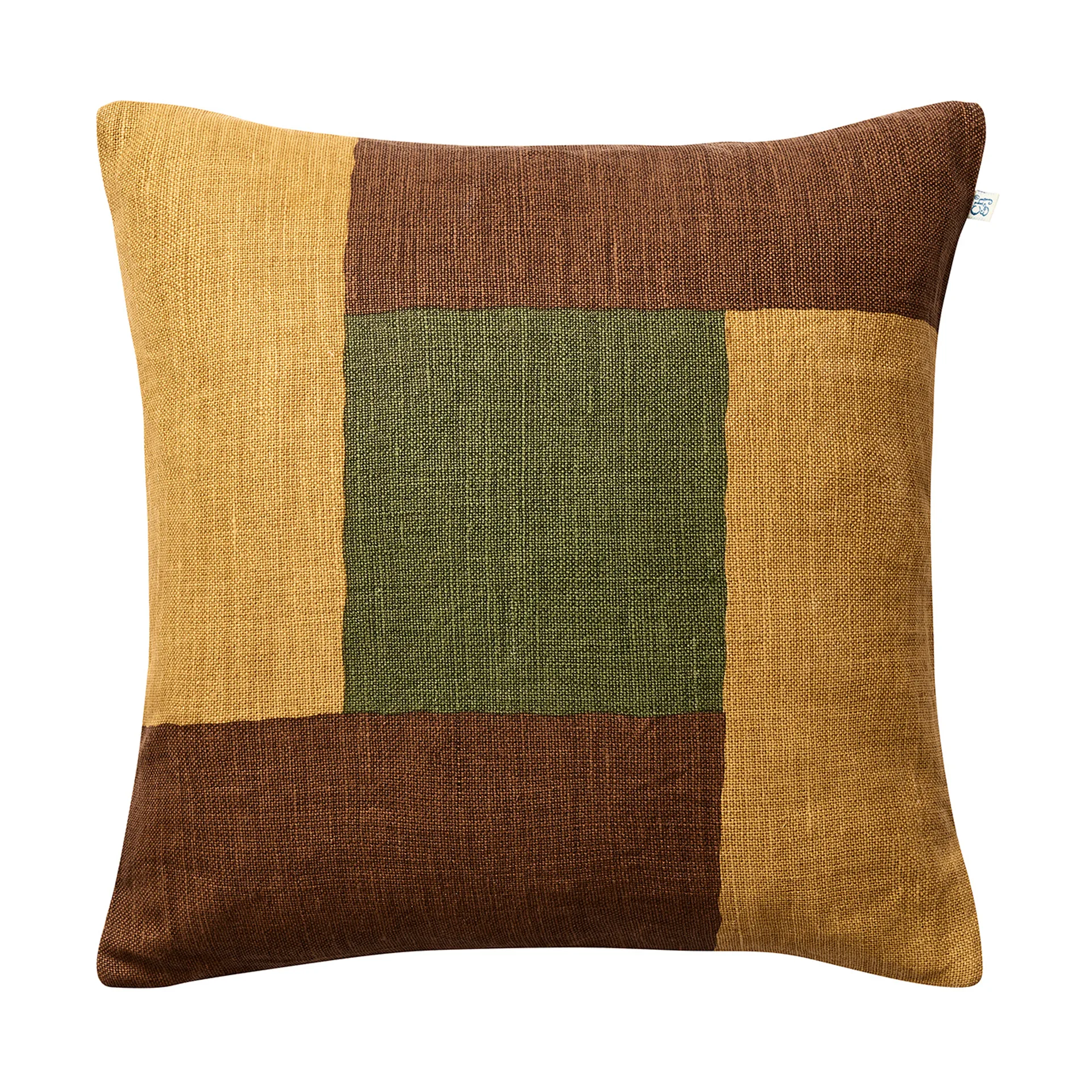 Halo Kissenbezug 50 x 50cm, Taupe-Spicy Yellow-CactusGreen Chhatwal & Jonsson