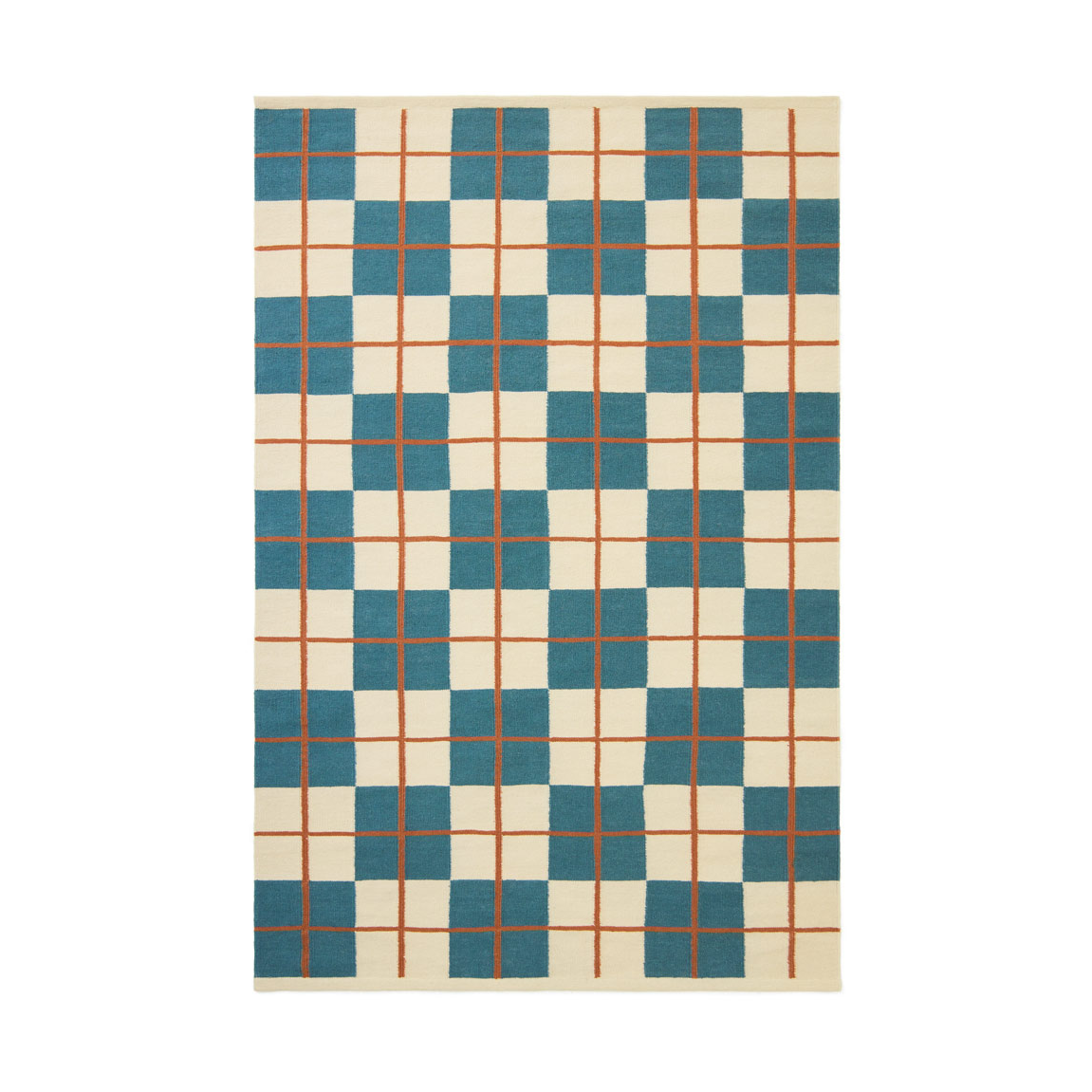 Chhatwal & Jonsson Haveli Teppich 180x270 cm Heaven blue-light khaki-rust