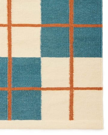 Haveli Teppich 180x270 cm - Heaven blue-light khaki-rust - Chhatwal & Jonsson