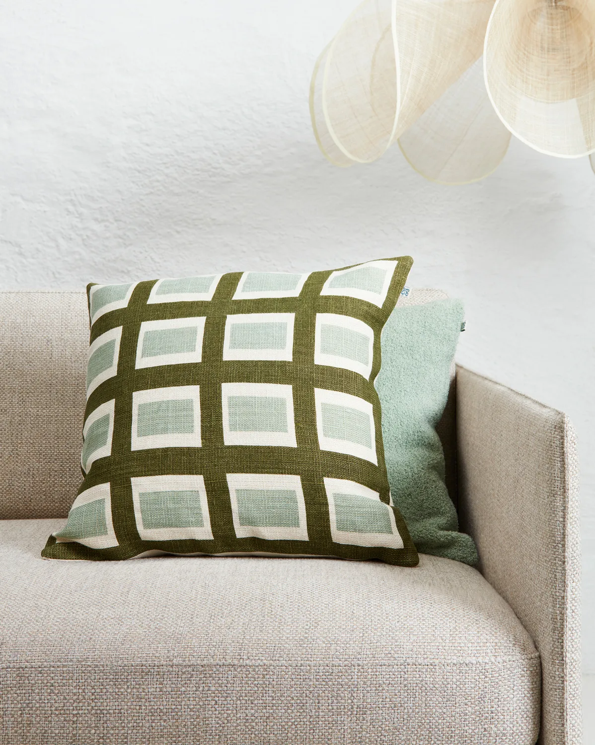 Hira Kissenbezug 50x50 cm, Cactus Green/Aqua Chhatwal & Jonsson