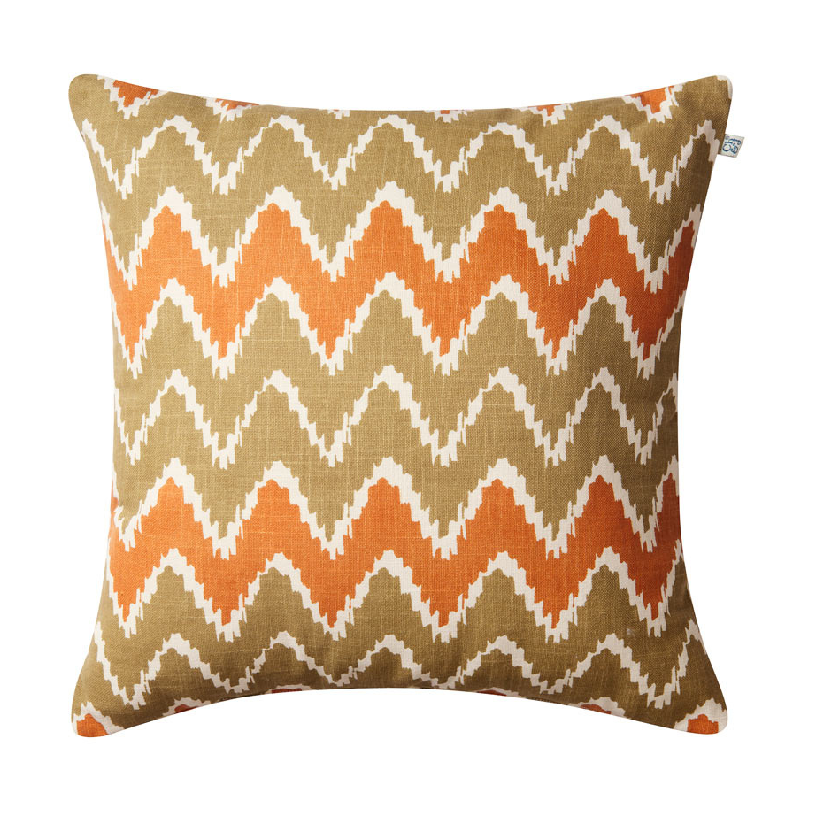 Chhatwal & Jonsson Ikat Bangalore Outdoor Kissen 50 x 50cm Beige-apricot orange