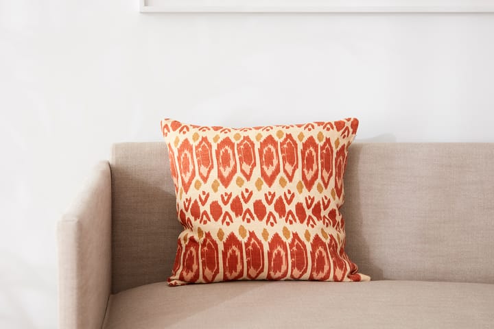 Ikat Bombay Kissenbezug 50 x 50cm - Apricot orange-rose-yellow - Chhatwal & Jonsson