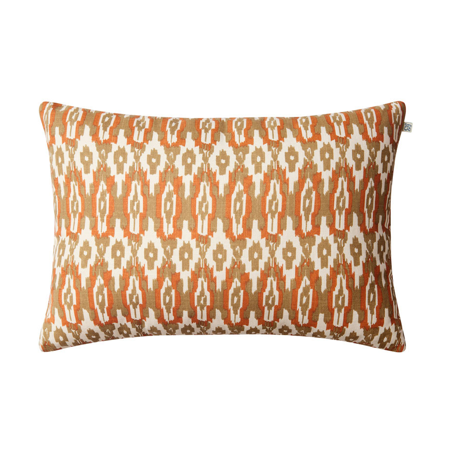 Chhatwal & Jonsson Ikat Delhi Outdoor Kissen 40x60cm Beige-aprikosorange