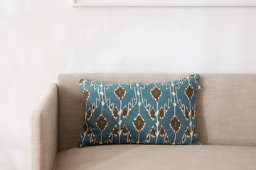 Ikat Goa Kissenbezug 60 x 40cm - Heaven blue-taupe - Chhatwal & Jonsson