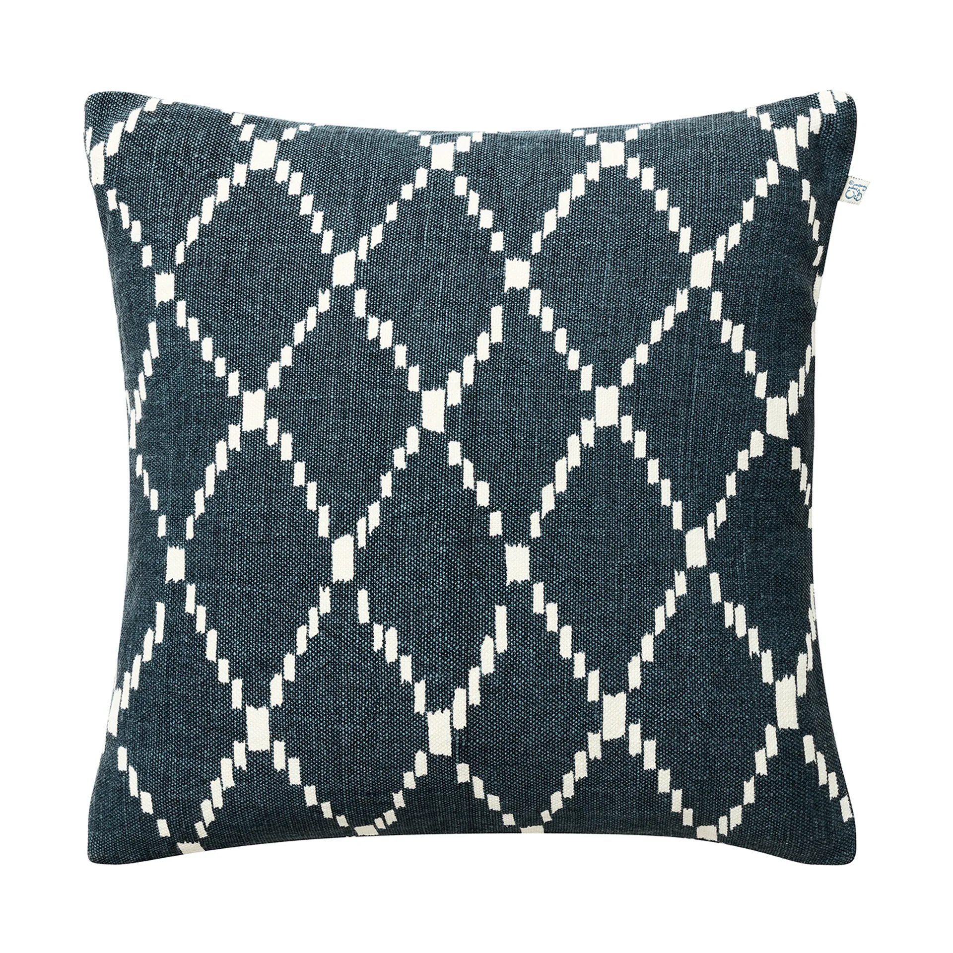 Ikat Kerela Kissenbezug 50 x 50cm, Blau-weiß Chhatwal & Jonsson