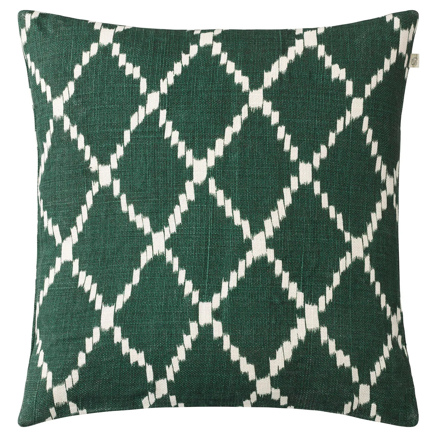 Ikat Kerela Kissenbezug 50 x 50cm, Grün-weiß Chhatwal & Jonsson