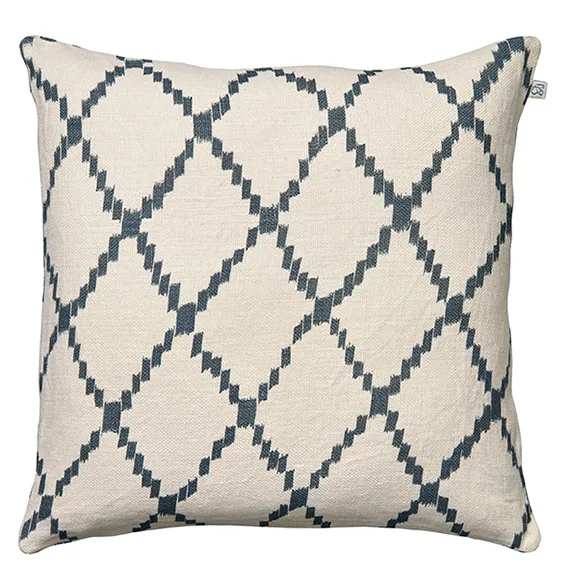 Ikat Kerela Kissenbezug 50 x 50cm, Weiß-blau Chhatwal & Jonsson