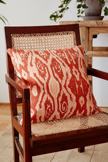 Ikat Madras Kissenbezug 50 x 50cm - Apricot orange-rose - Chhatwal & Jonsson