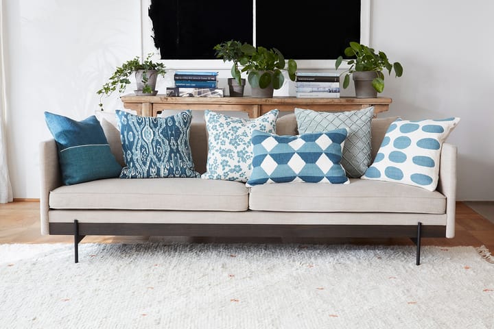 Ikat Madras Kissenbezug 50 x 50cm, Palace blue-heaven blue Chhatwal & Jonsson