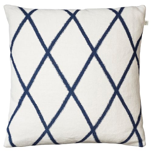 Ikat Orissa Kissenbezug 50 x 50cm - Off white-blau - Chhatwal & Jonsson