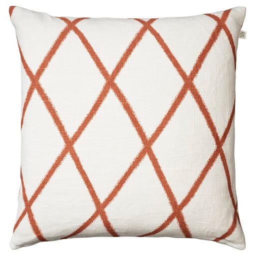 Ikat Orissa Kissenbezug 50 x 50cm - Off white-orange - Chhatwal & Jonsson