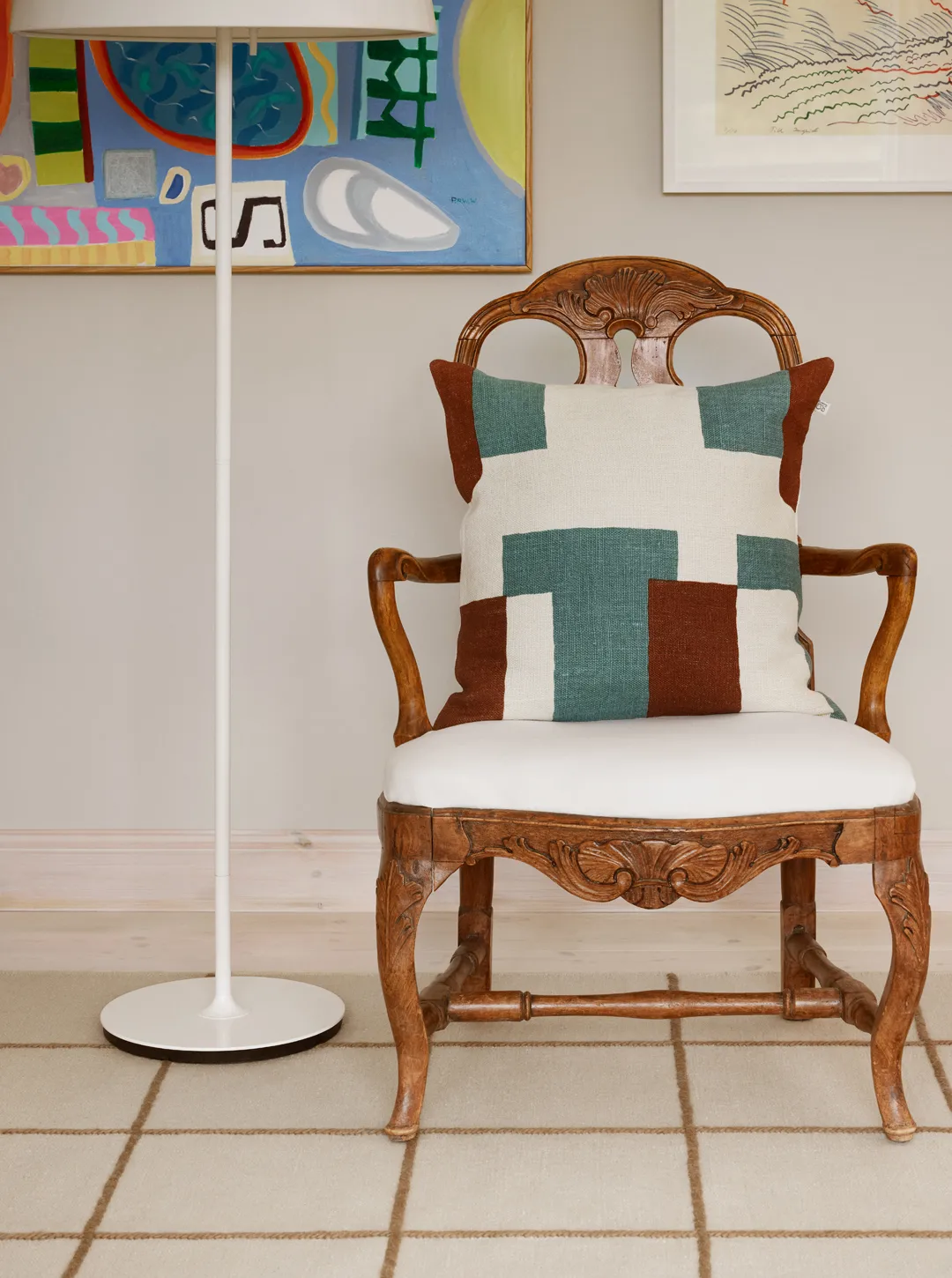 Jay Kissenbezug, Terracotta-heaven blue, 50x50 cm Chhatwal & Jonsson