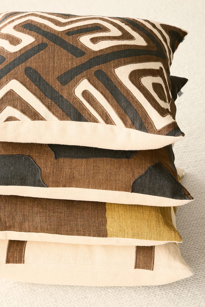 Kiran Kissenbezug 50 x 50cm, Spicy Yellow-Taupe Chhatwal & Jonsson