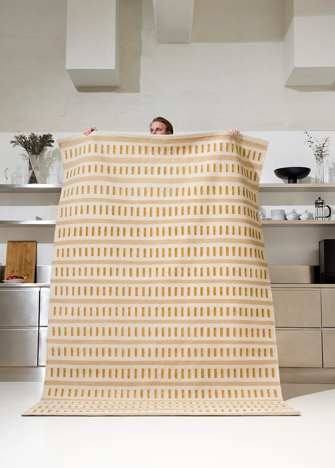 Ladakh Wollteppich, Off white-beige-masala yellow, 180x270 cm Chhatwal & Jonsson