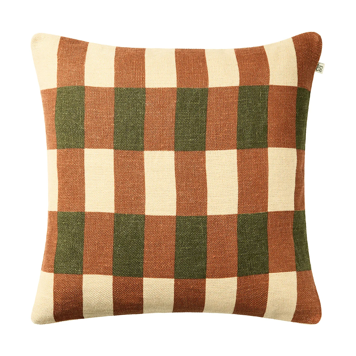 Marari Kissenbezug, Apricot Orange-Cactus Green, 50x50 cm Chhatwal & Jonsson