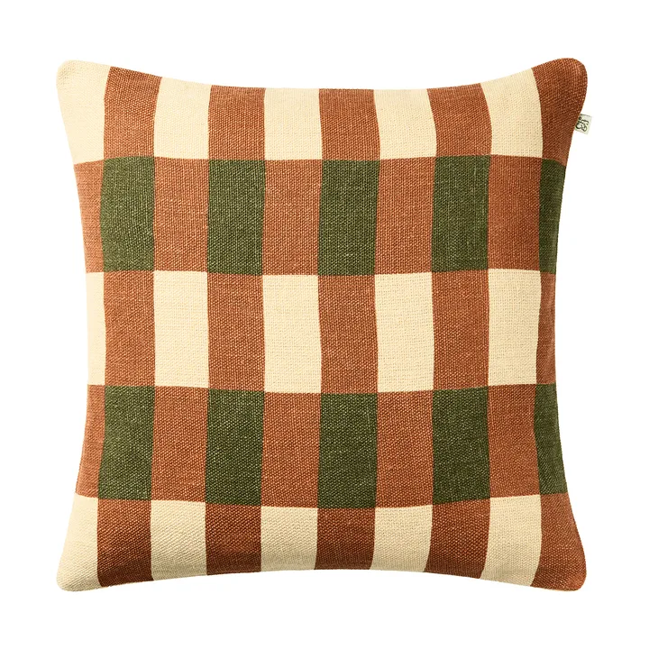Marari Kissenbezug - Apricot Orange-Cactus Green, 50x50 cm - Chhatwal & Jonsson