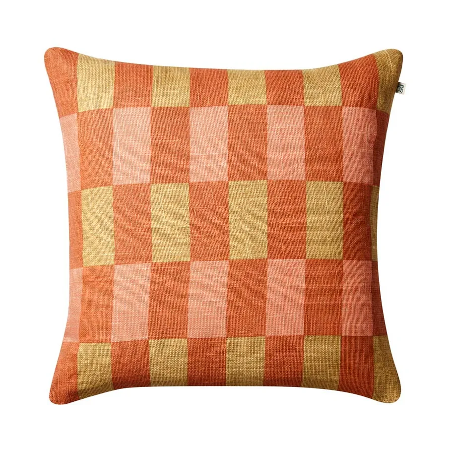 Marari Kissenbezug, Apricot orange-khaki-rose, 50x50 cm Chhatwal & Jonsson
