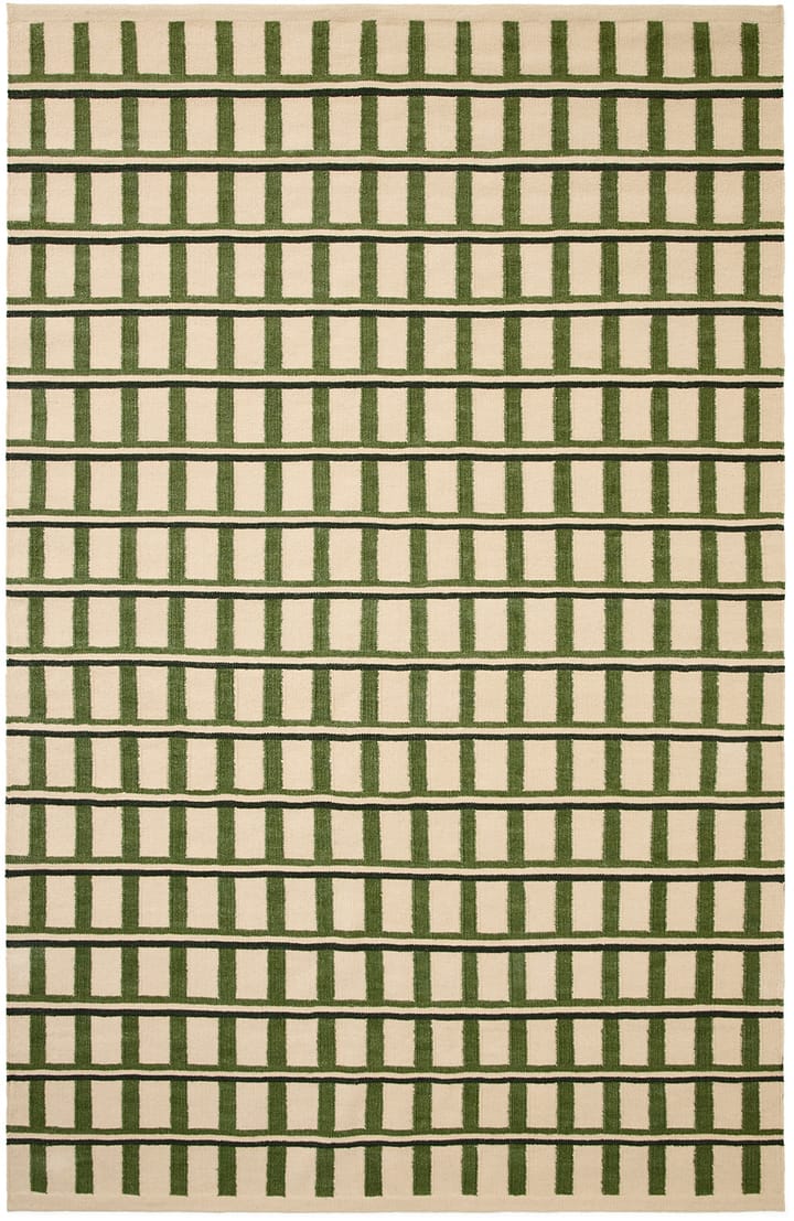Mysore Wollteppich - Off white-green-dark green, 230x320 cm - Chhatwal & Jonsson
