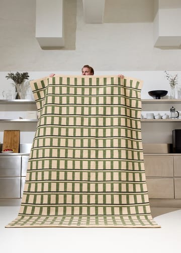 Mysore Wollteppich - Off white-green-dark green, 230x320 cm - Chhatwal & Jonsson