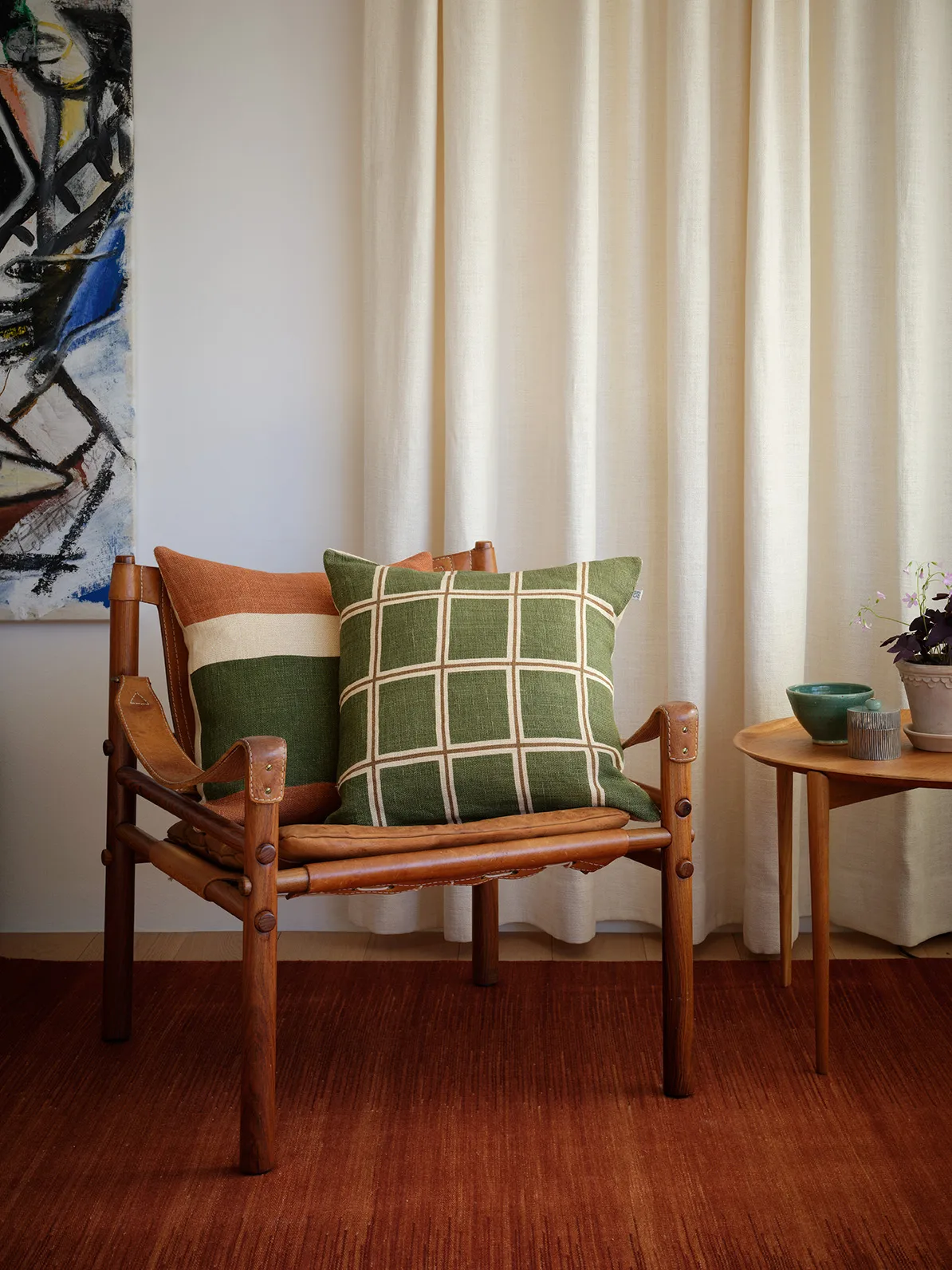 Raha Kissenbezug 50x50 cm, Cactus green-taupe Chhatwal & Jonsson