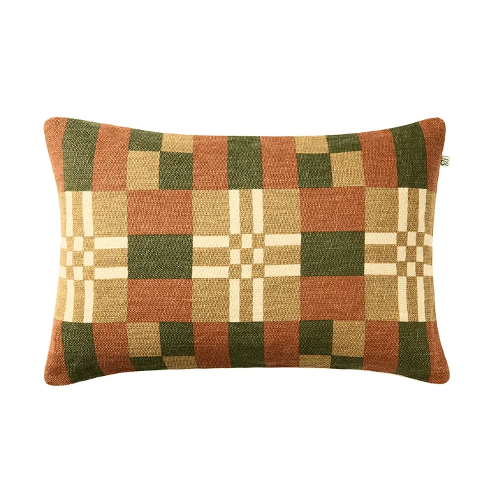 Ravi Kissenbezug - Apricot Orange-Cactus Green-Khaki, 40x60 cm - Chhatwal & Jonsson