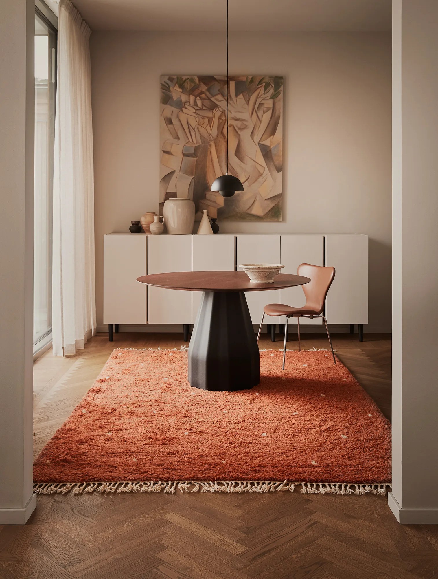 Ravi Teppich 177 x 266cm, Orange-off white Chhatwal & Jonsson