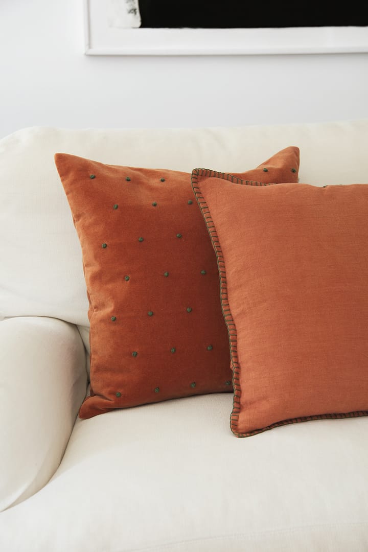 Roma Kissenbezug 50 x 50 cm, Forest Green-Terracotta Chhatwal & Jonsson