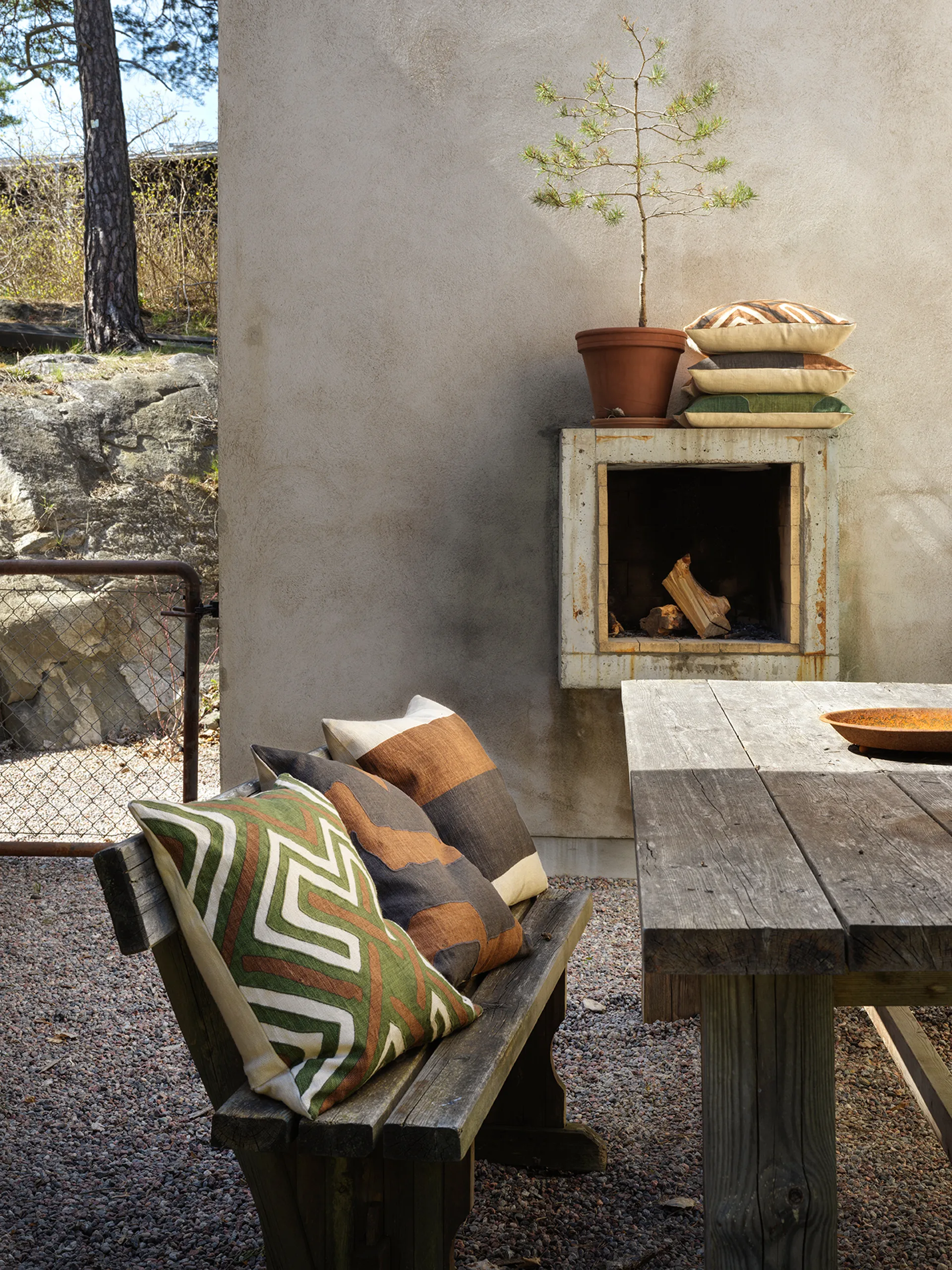 Sikkim Kissenbezug 50 x 50cm, Taupe-Dark Brown Chhatwal & Jonsson