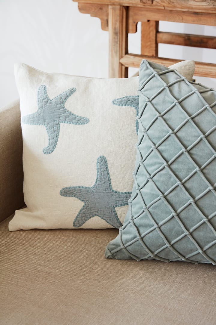 Star Fish Kissenbezug 50 x 50cm - Off white-aqua - Chhatwal & Jonsson