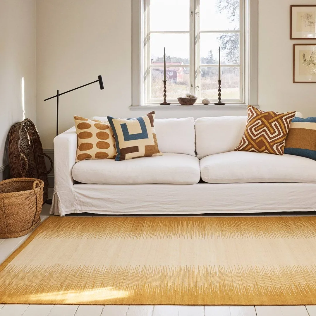 Tapti Wollteppich, Masala Yellow-Off White, 270x180 cm Chhatwal & Jonsson