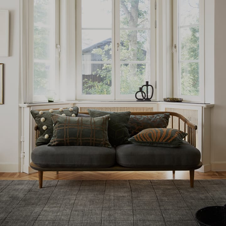 Tattersall Kissenbezug, Masala yellow/orange, 60 x 40cm Chhatwal & Jonsson