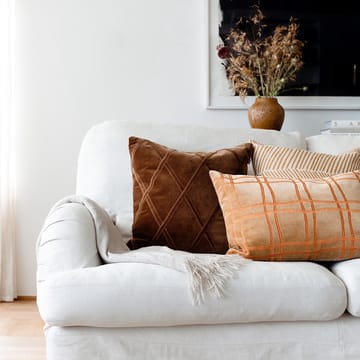 Tattersall Kissenbezug - Masala yellow/orange, 60 x 40cm - Chhatwal & Jonsson