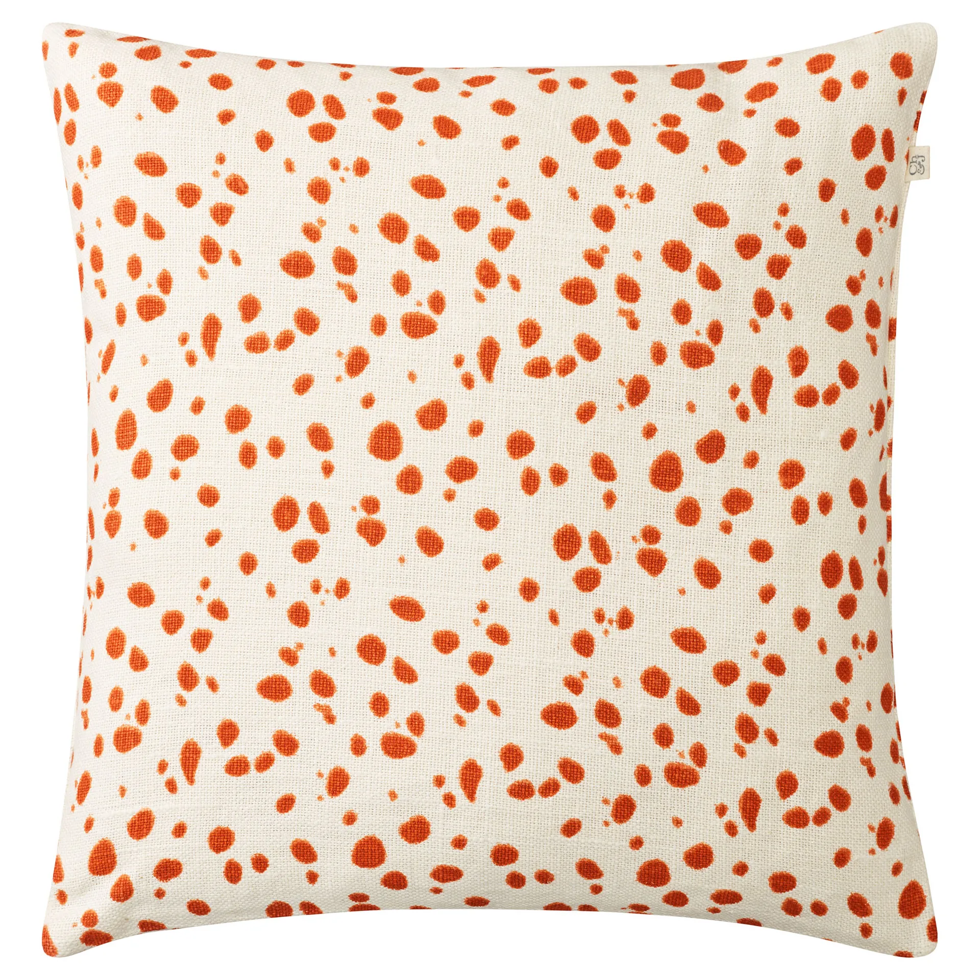 Tiger Dot Kissenbezug 50 x 50cm, Weiß-Jaffa orange Chhatwal & Jonsson