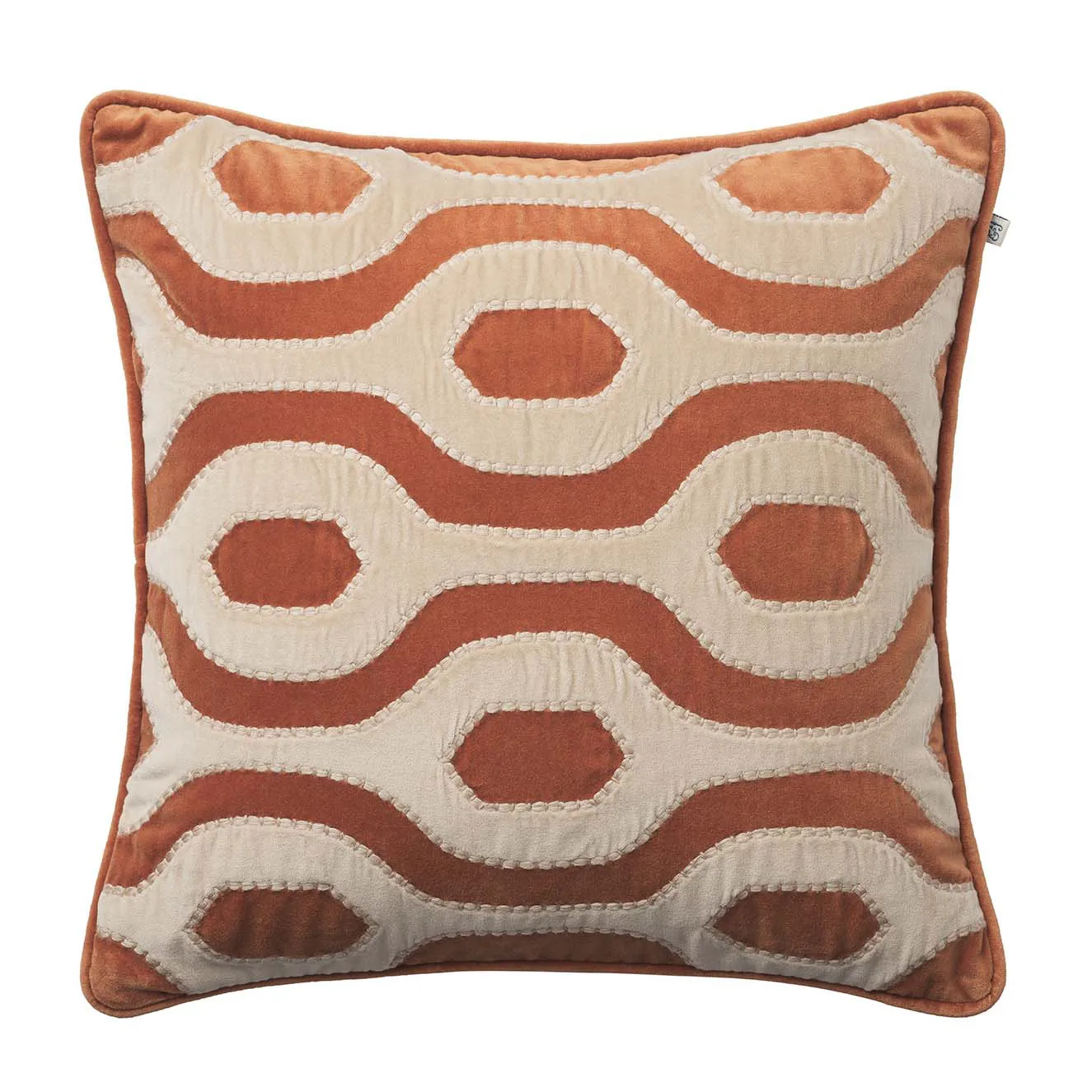 TreeWool Kissenbezug 2er Pack, 50x50 Cm, Mandala-Design In Orange – 100% Baumwolle, Versteckter Reißverschluss