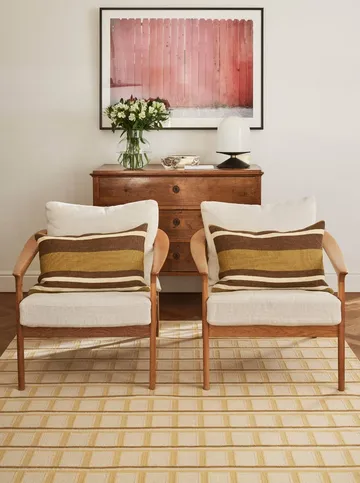 Vera Kissenbezug - Masala Yellow-Taupe, 40x60 cm - Chhatwal & Jonsson