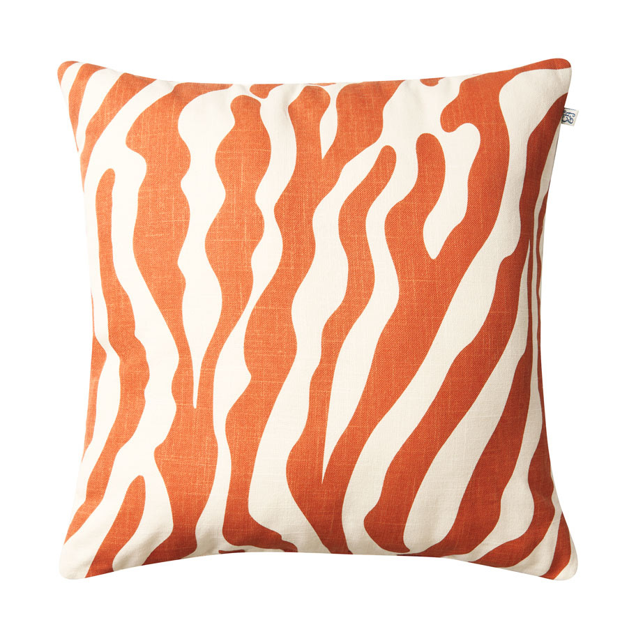 Chhatwal & Jonsson Zebra Outdoor Kissen 50 x 50 cm Apricot orange-off white