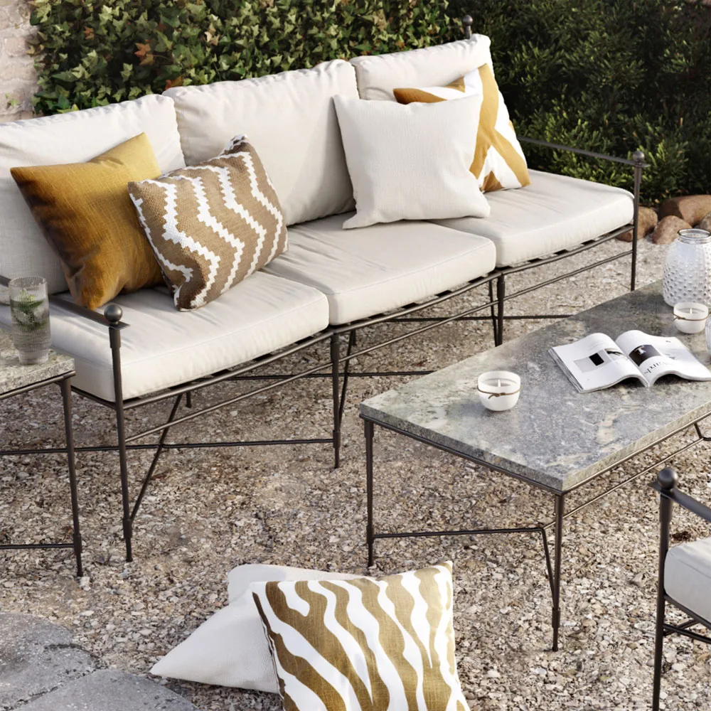 Zebra Outdoor Kissen 50 x 50 cm, Sage/off white, 50 cm Chhatwal & Jonsson