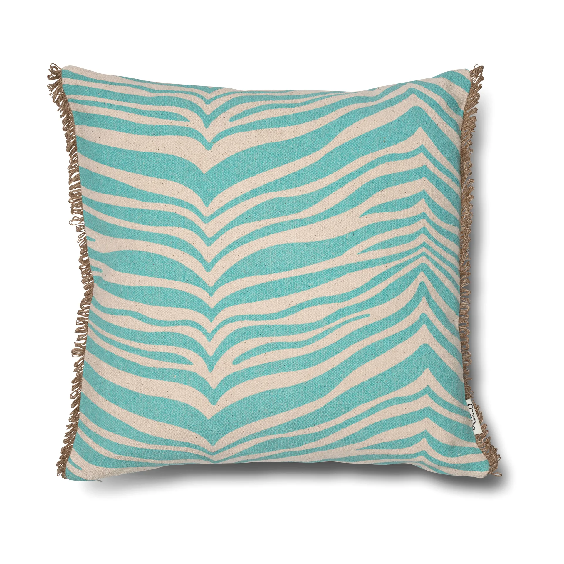 Classic Collection Zebra Kissen 50x50 cm, Aqua Classic Collection