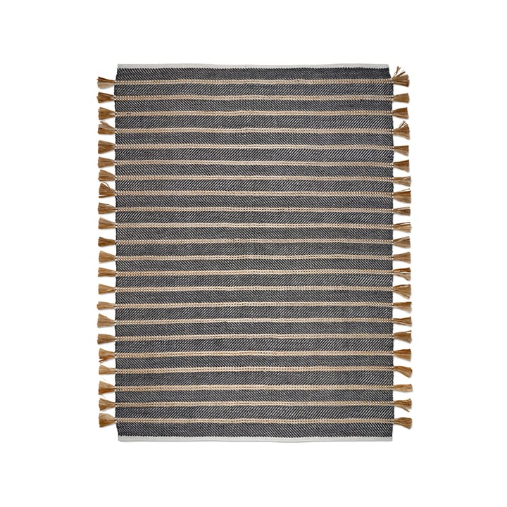 Cundin Teppich - Schwarz/Jute, 170 x 230cm - Classic Collection