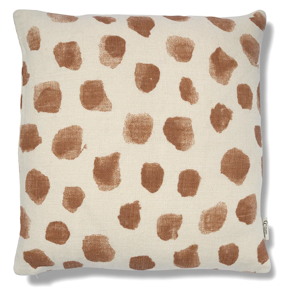 Dotty Kissenbezug 50x50 cm, Weiß glasierter ingwer Classic Collection