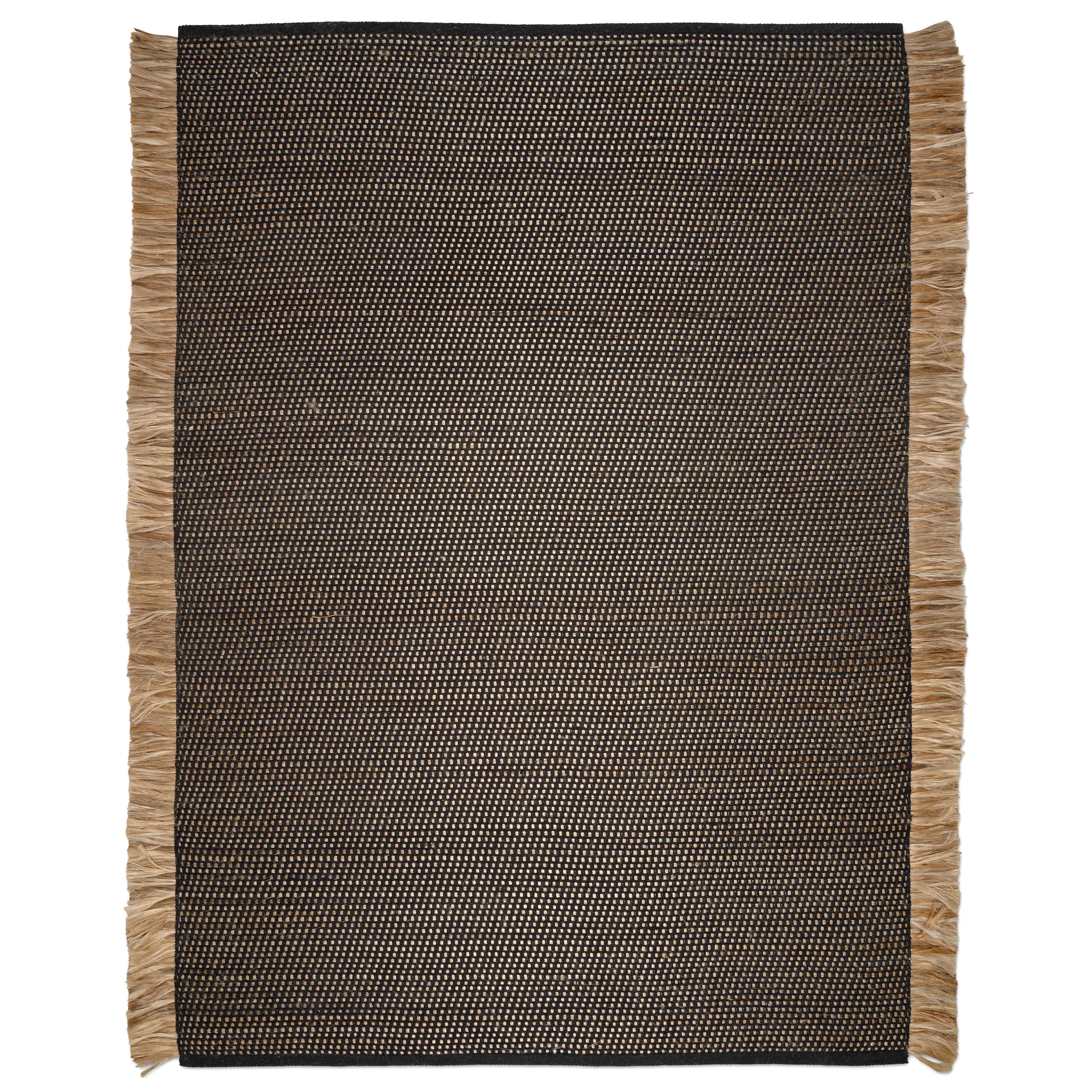 Goa Teppich 170 x 230cm, Schwarz-jute Classic Collection