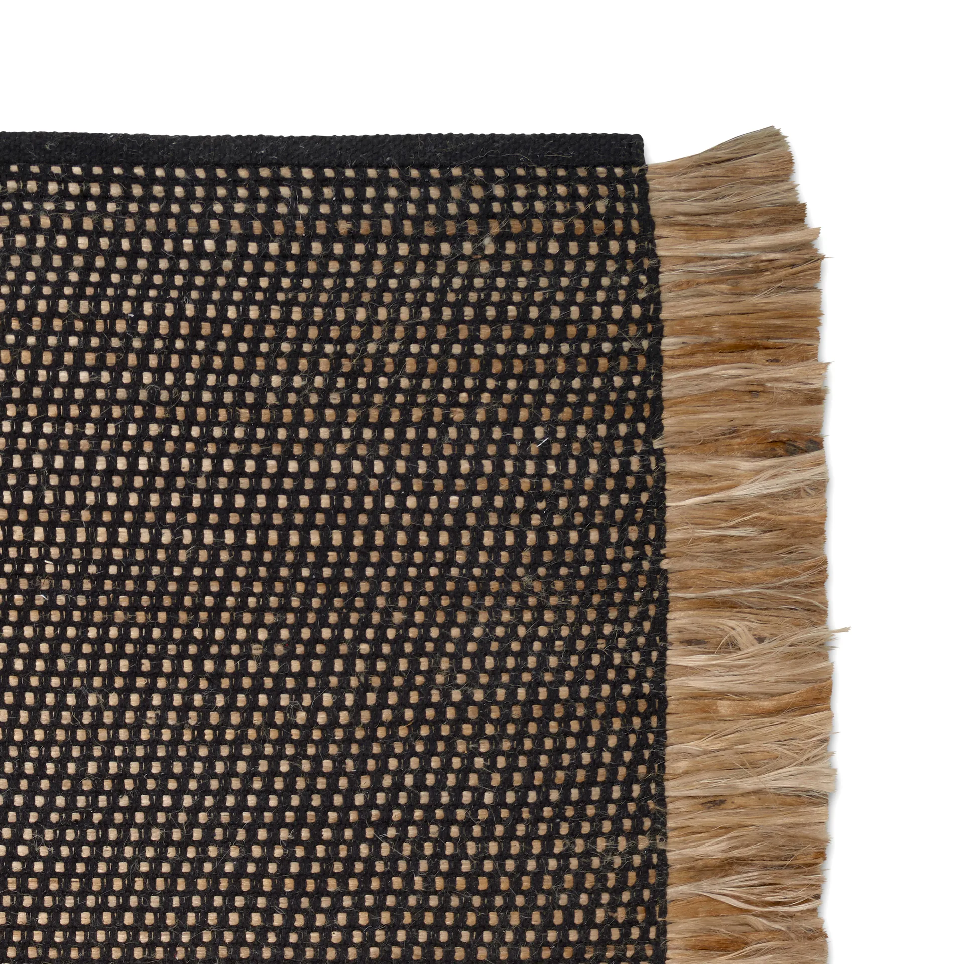 Goa Teppich 170 x 230cm, Schwarz-jute Classic Collection