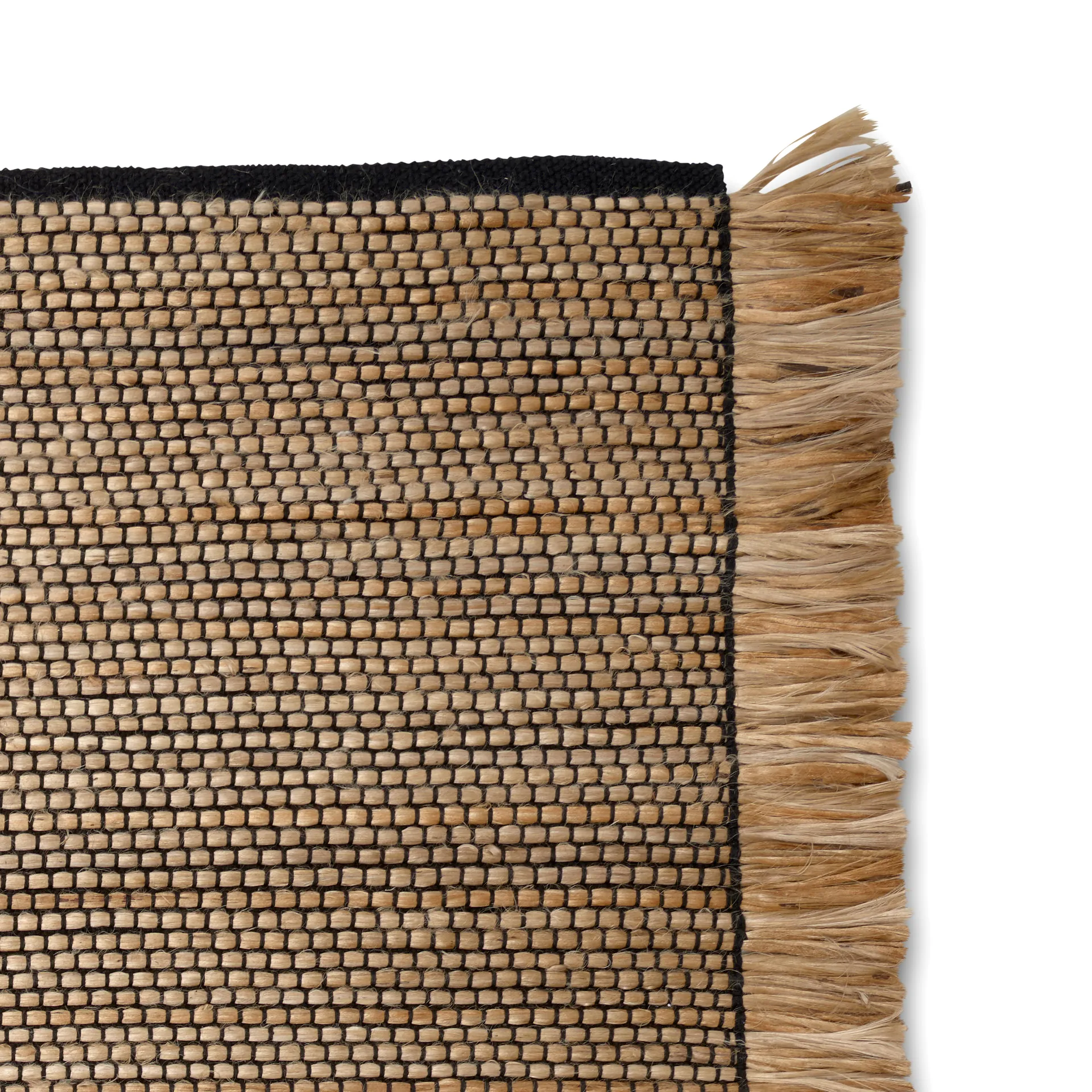 Goa Teppich 170 x 230cm, Schwarz-jute Classic Collection