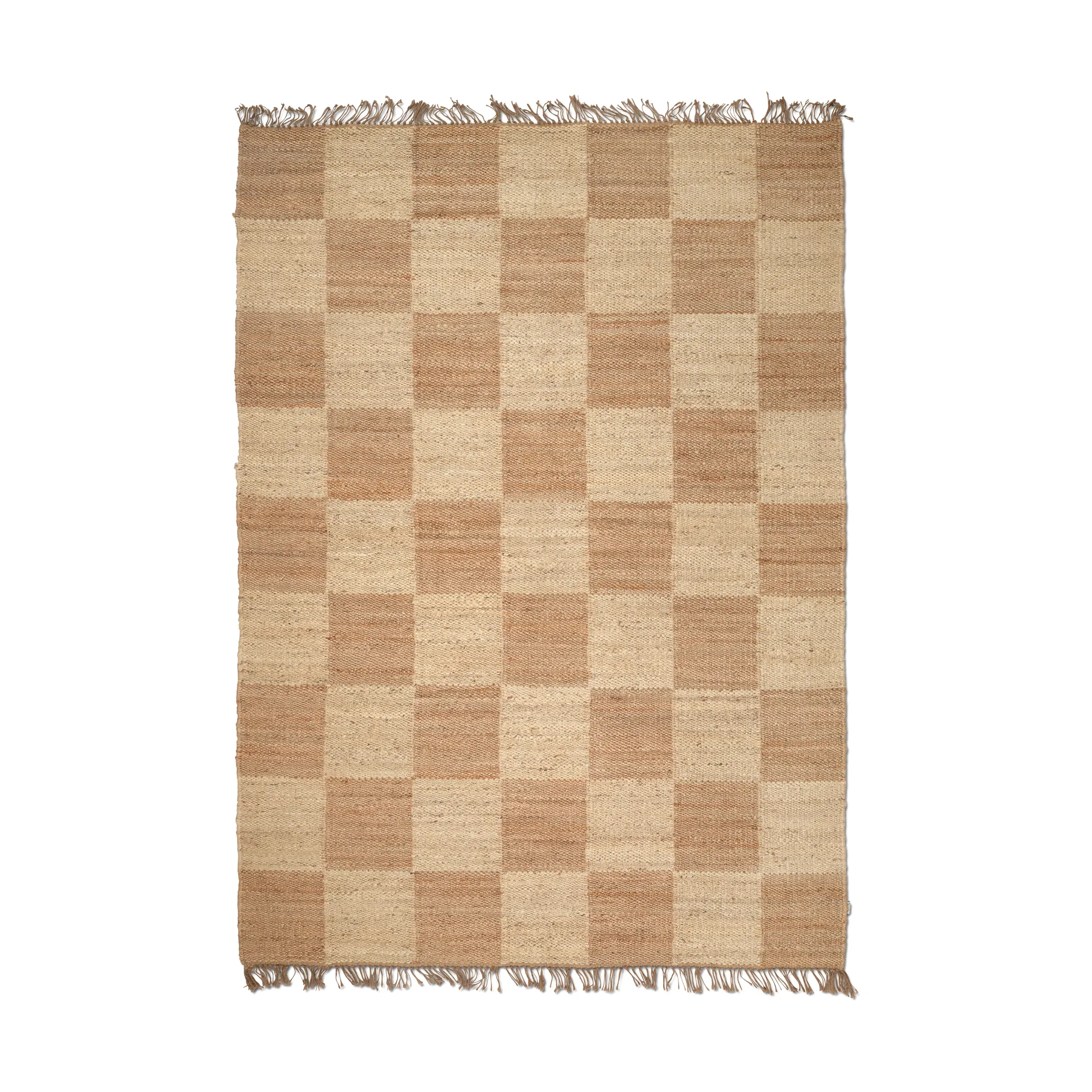 Jute Squares Teppich, Natural, 170x230 cm Classic Collection