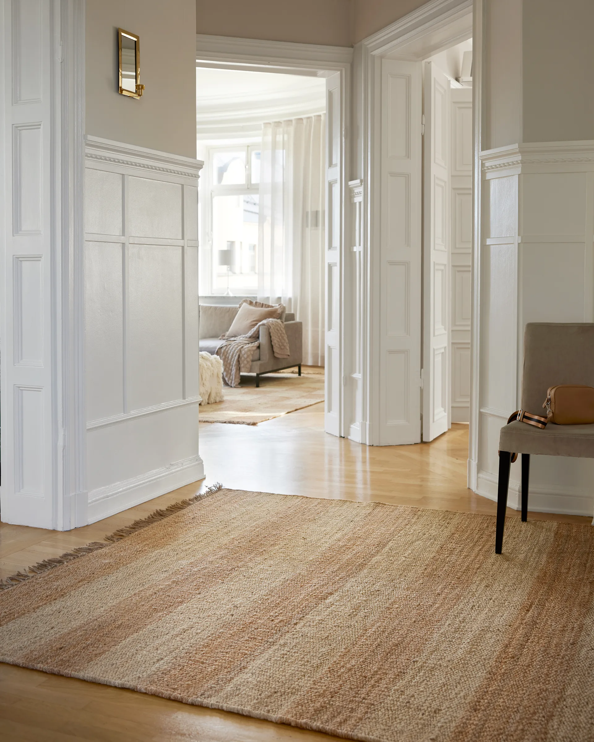 Jute Stripes Teppich, Natural Jute, 200x300 cm Classic Collection