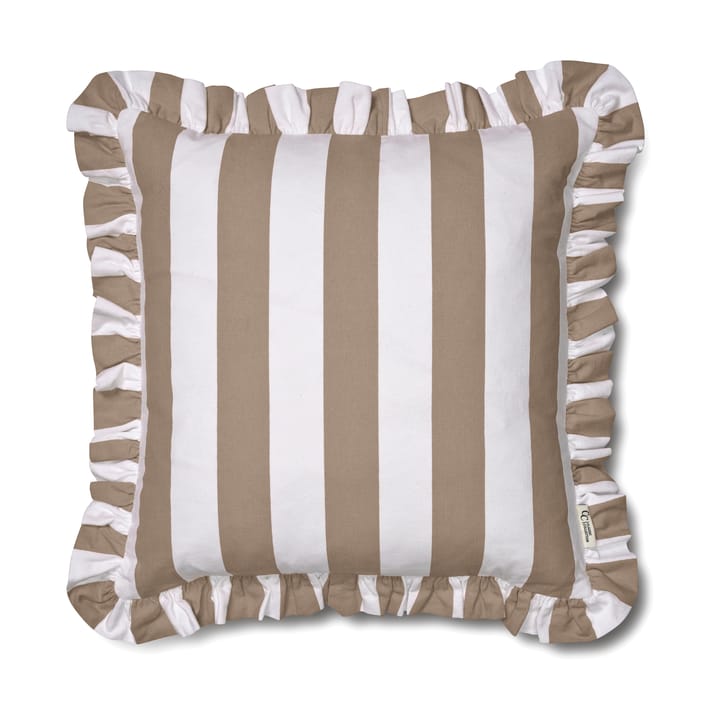Kissenbezug Ruffle Stripes 50x50 cm - Beige - Classic Collection