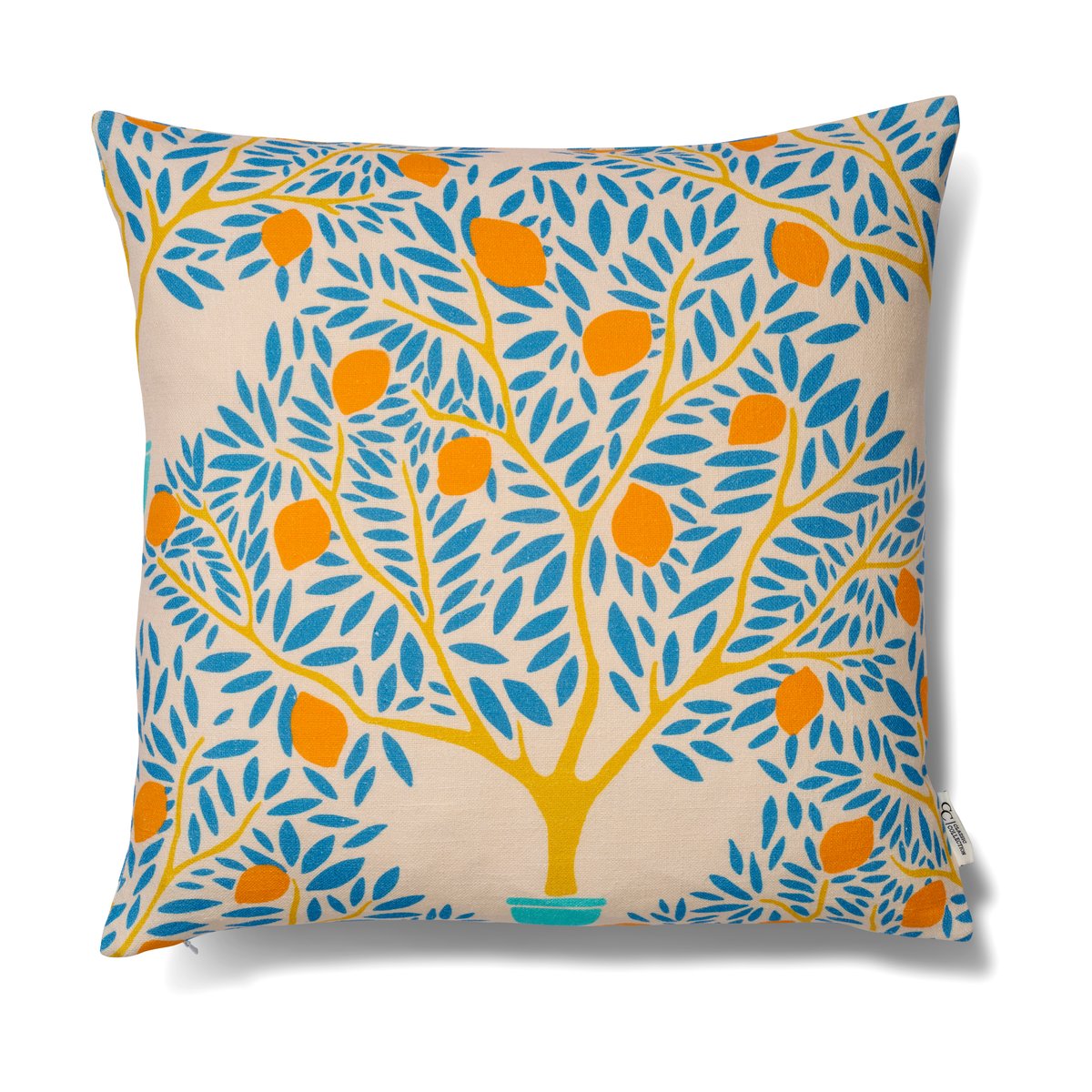 Classic Collection Lemon Garden Kissenbezug 50x50 cm Blau